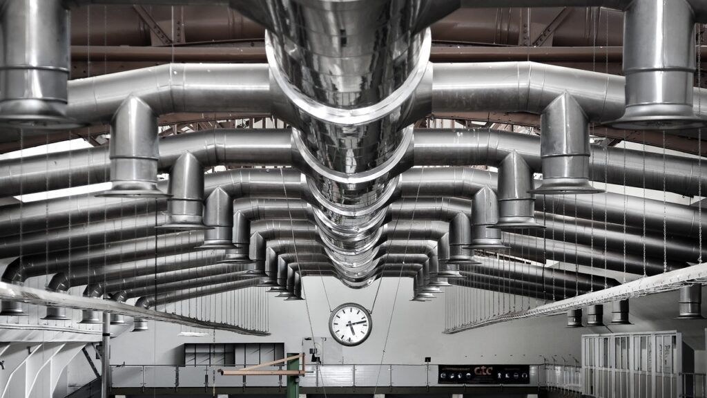 industry, hall, ventilation, butter factory, rama, plant, building, industrial hall, industrial plant, abandoned, factory, factory building, nature, stole, metal, machine, industrial park, lighting, expired